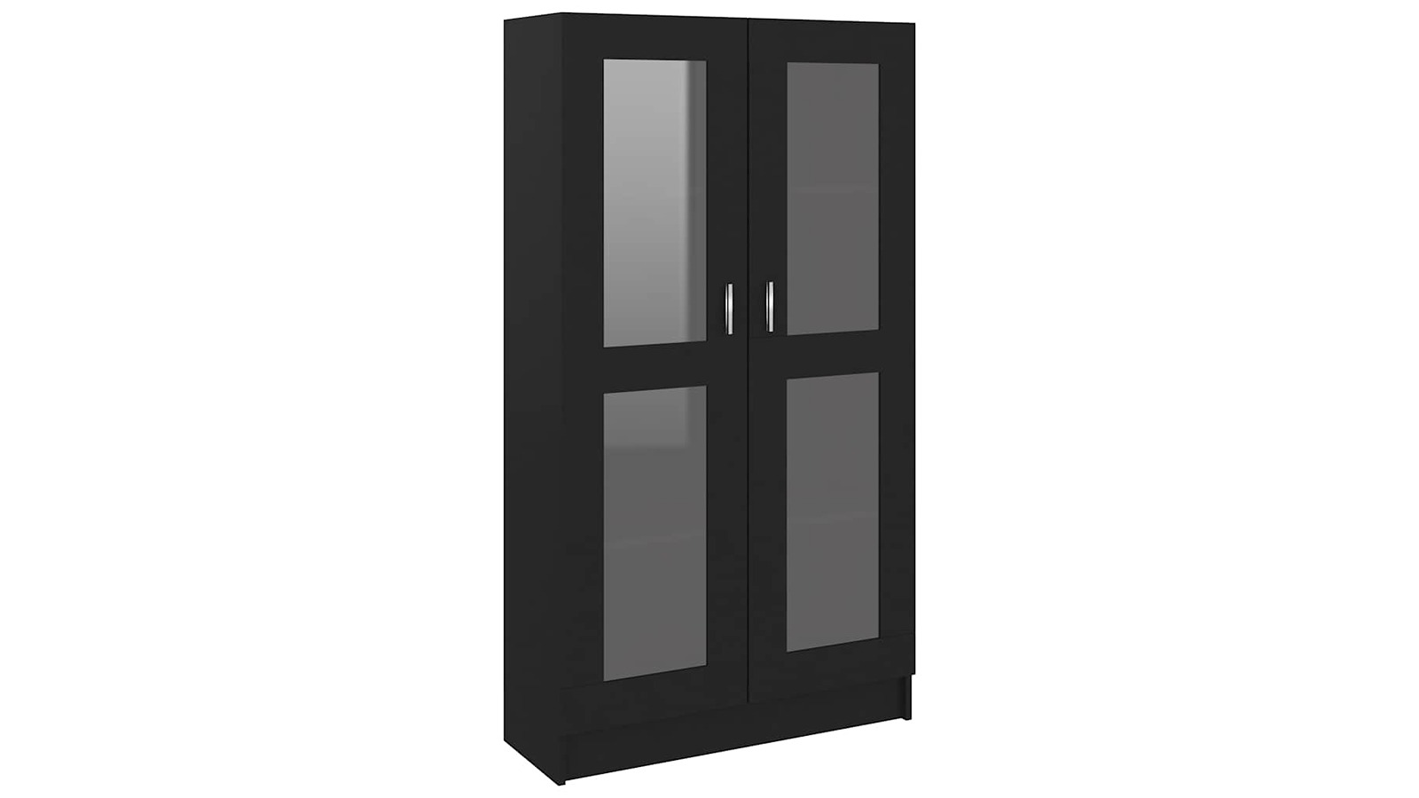 vidaXL Black Engineered Wood 82.5 x 30.5 x 150cm Vitrine Cabinet