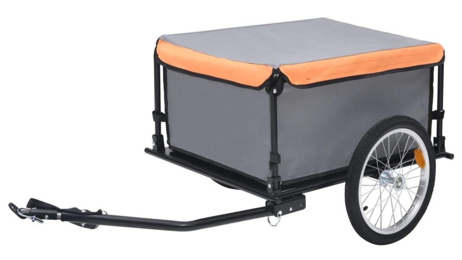 vidaXL 65kg Bike Cargo Trailer - Grey/Orange 