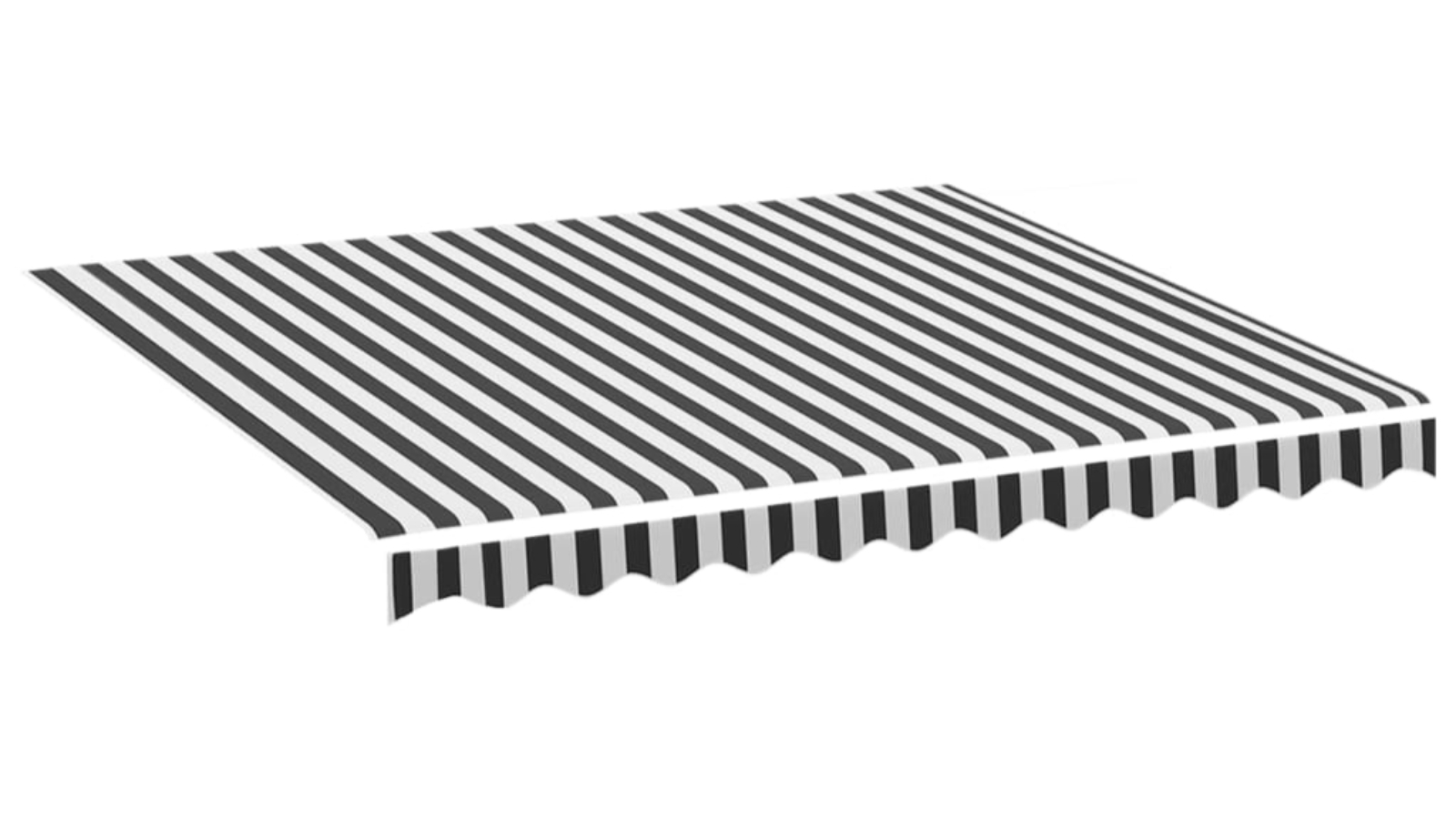 vidaXL Anthracite/White Replacement Fabric for Awning - 3 x 2.5metre