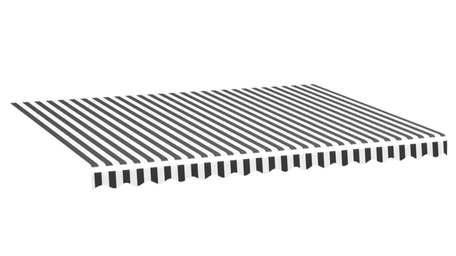 vidaXL Anthracite/White Replacement Fabric for Awning - 4 x 3metre