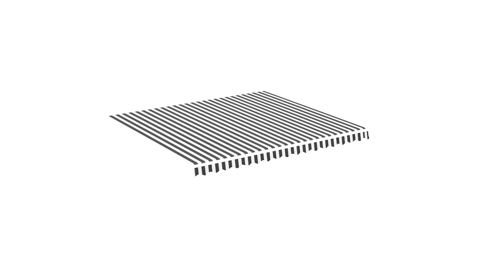 vidaXL Anthracite/White Polyester Fabric Awning Replacement - 380 x 345cm