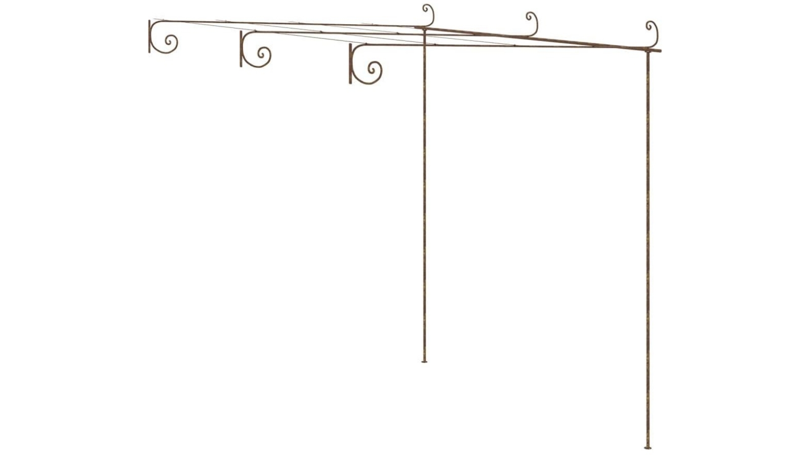 vidaXL Brown Iron Garden Pergola Antique - Small
