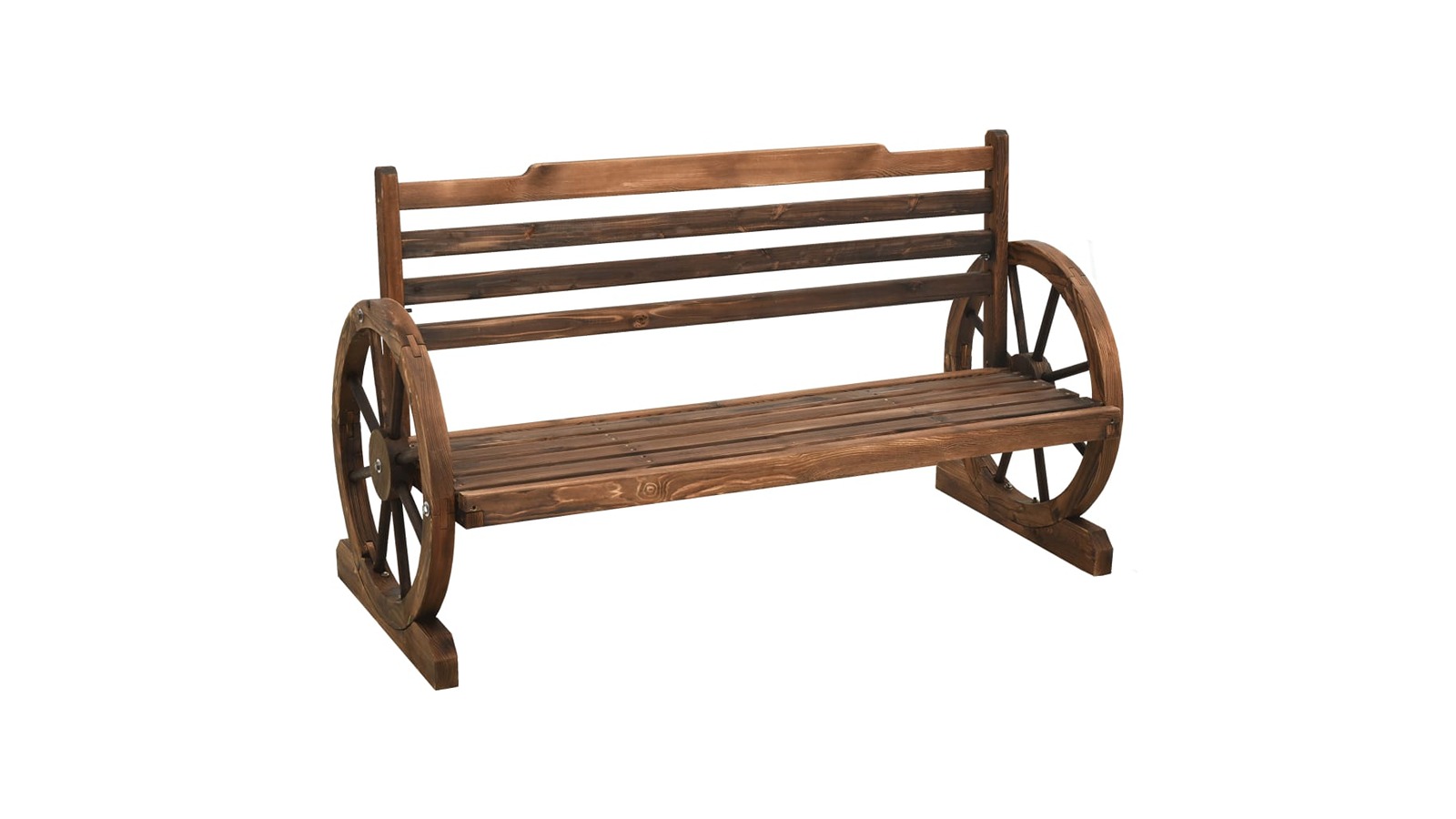 vidaXL Solid Fir Wood 112cm Garden Bench
