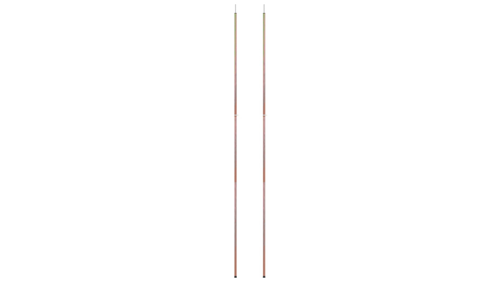 vidaXL 2 Piece Galvanised Steel Telescopic Tent Pole with Length of 170 - 255cm