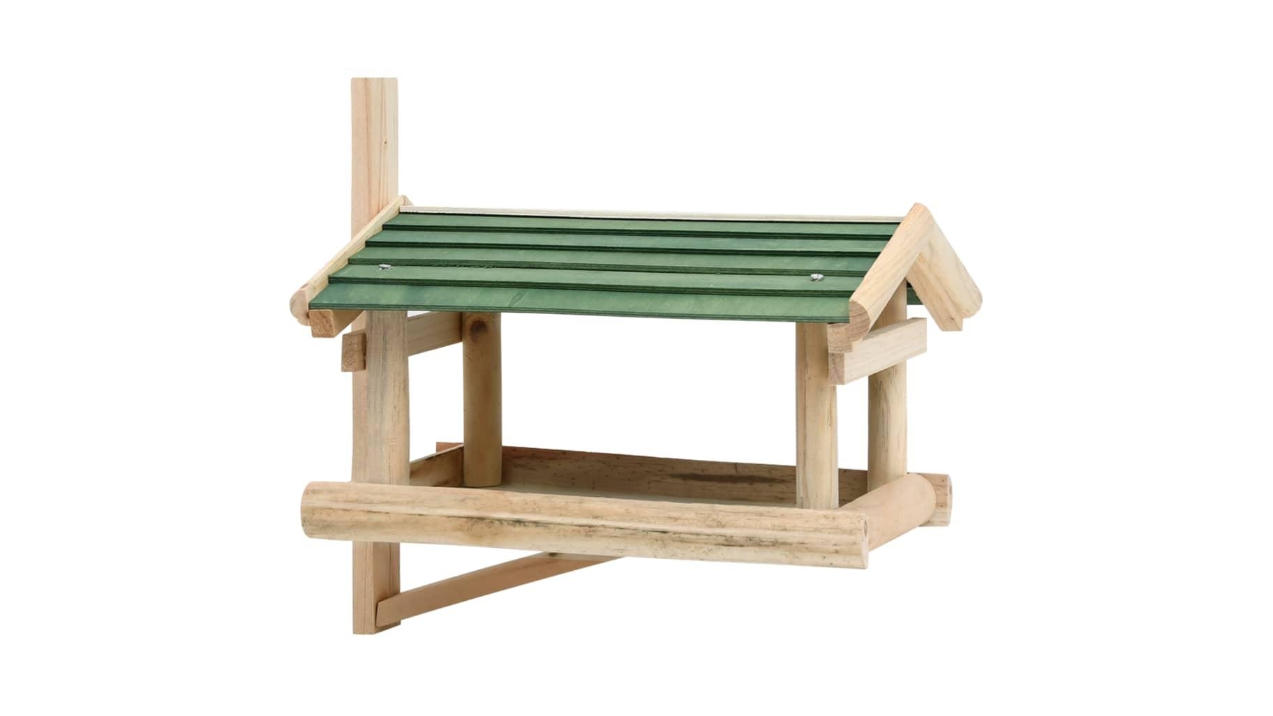 vidaXL Solid Wood Bird Feeder - 35x29.5x21cm