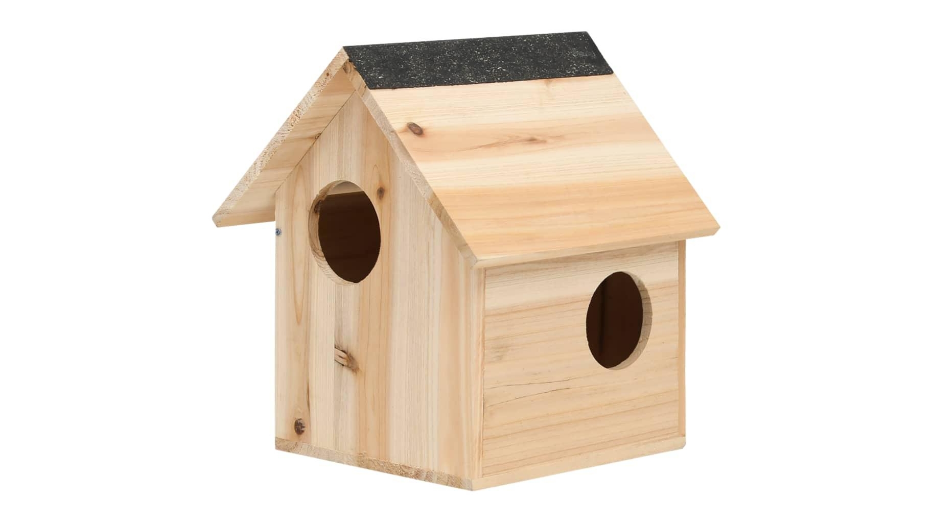 vidaXL Squirrel House Solid Firwood - 26 x 25 x 29cm