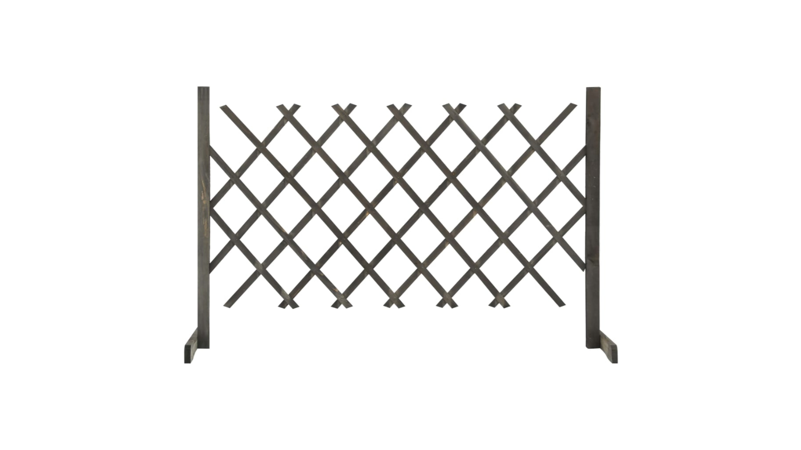 vidaXL Grey Solid Firwood Garden Trellis Fence - 120 x 90cm