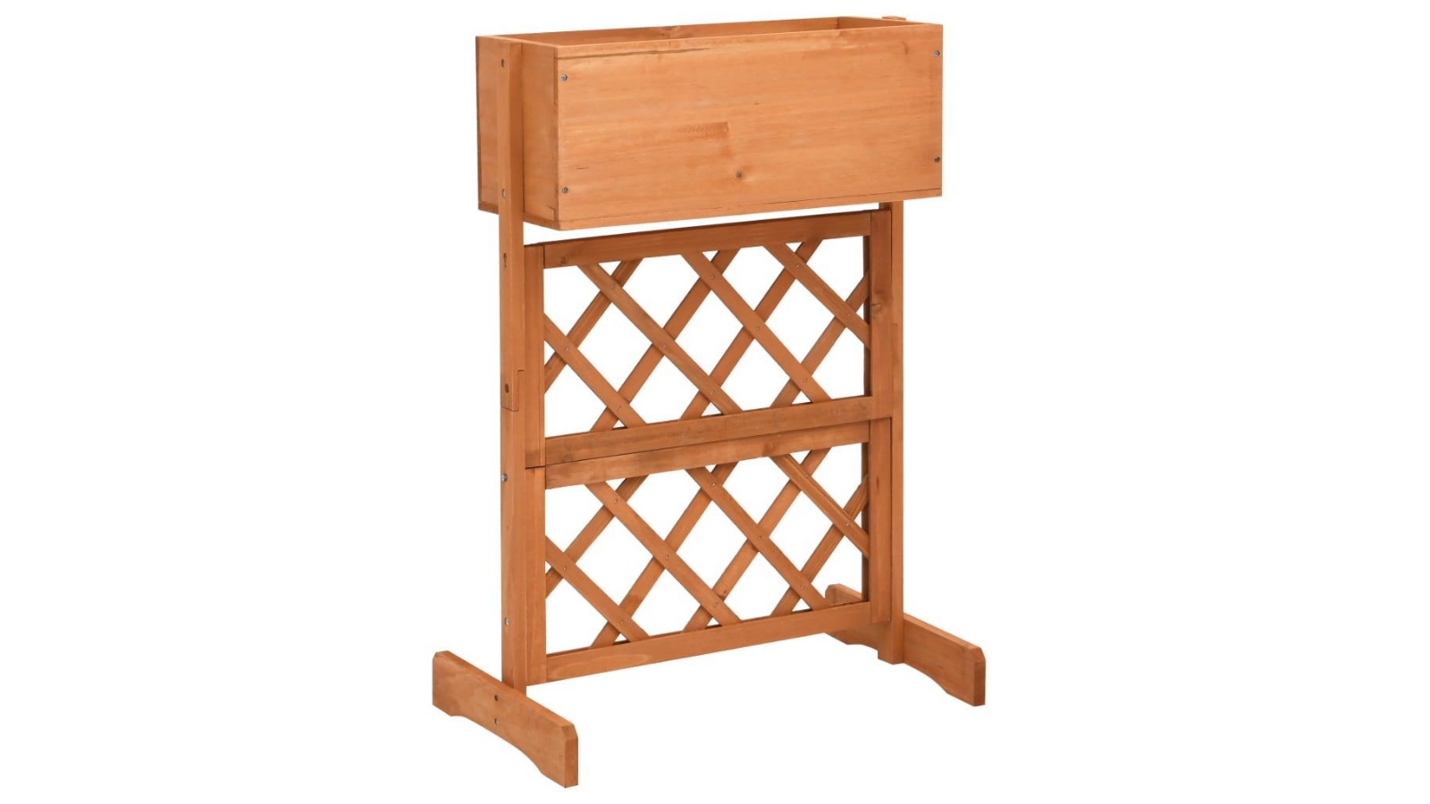vidaXL Garden Trellis Planter 45x30x74cm Solid Firwood - Orange 
