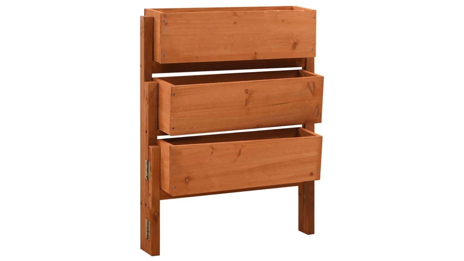 vidaXL Garden Folding Planter 60x14x75cm Solid Firwood - Orange 