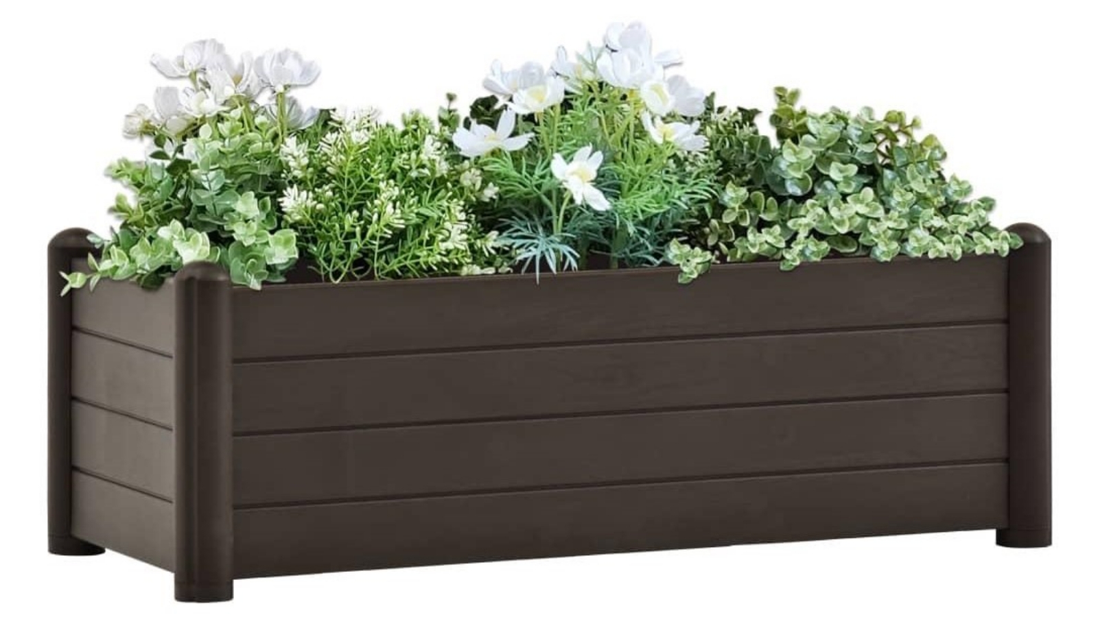 vidaXL Garden Raised Bed PP 100x43x35cm - Mocha 