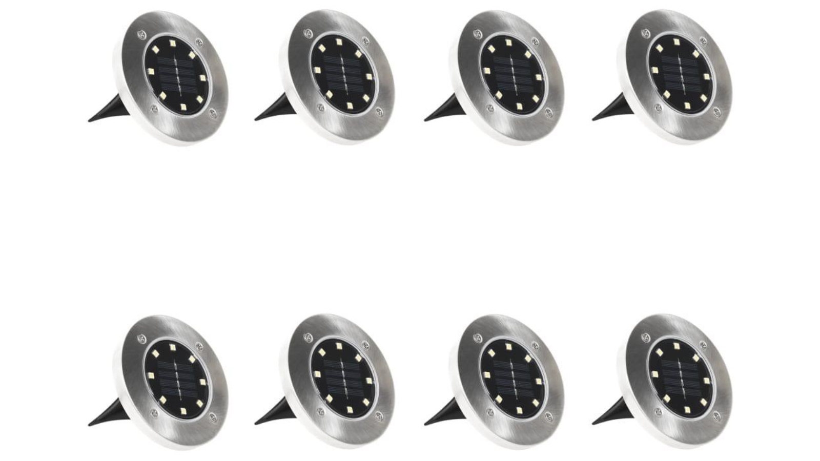 vidaXL 8 Piece Solar Ground Lights LED Lights RGB Colour