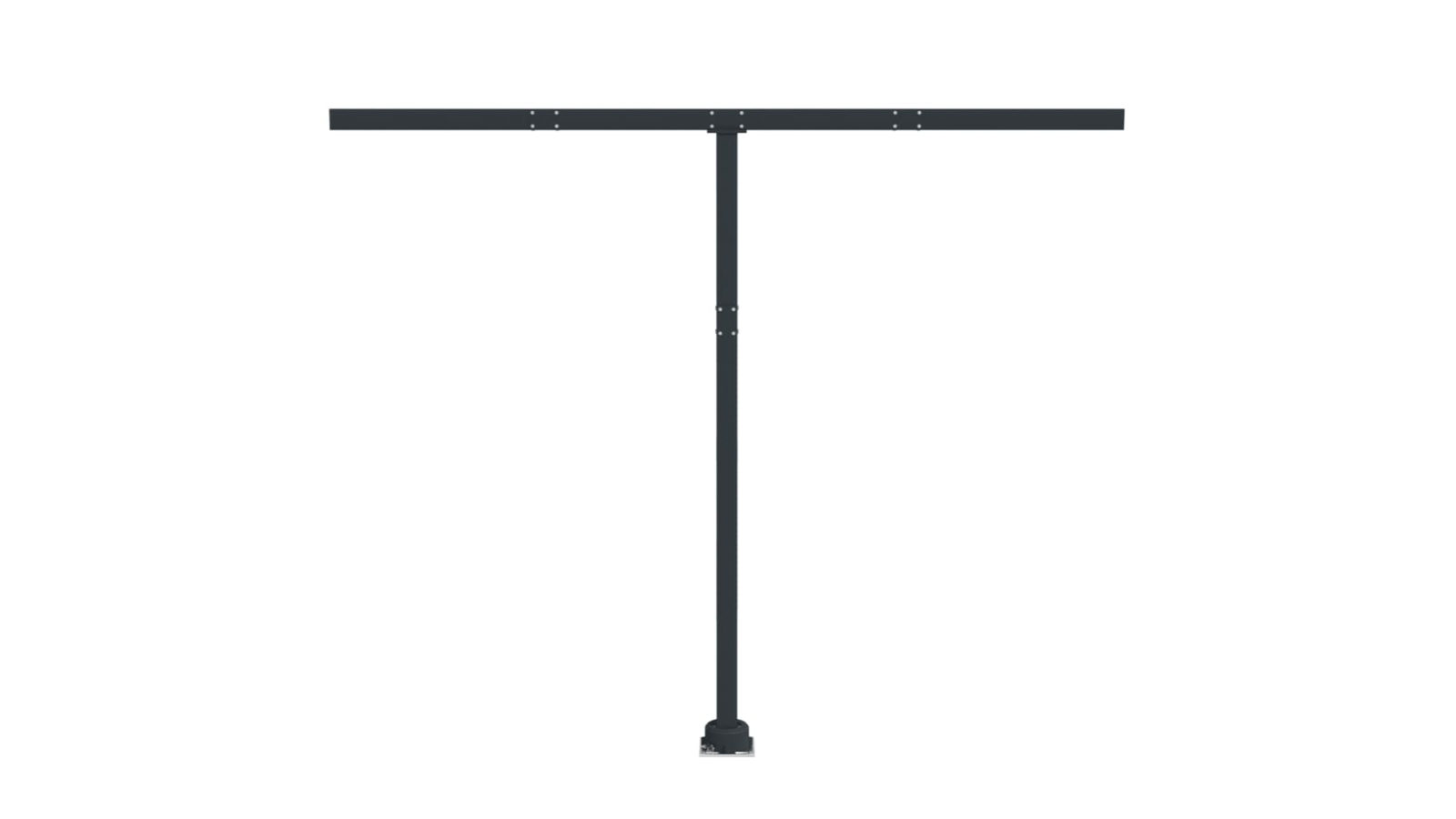 vidaXL Iron Anthracite Awning Post Set - 300 x 245cm