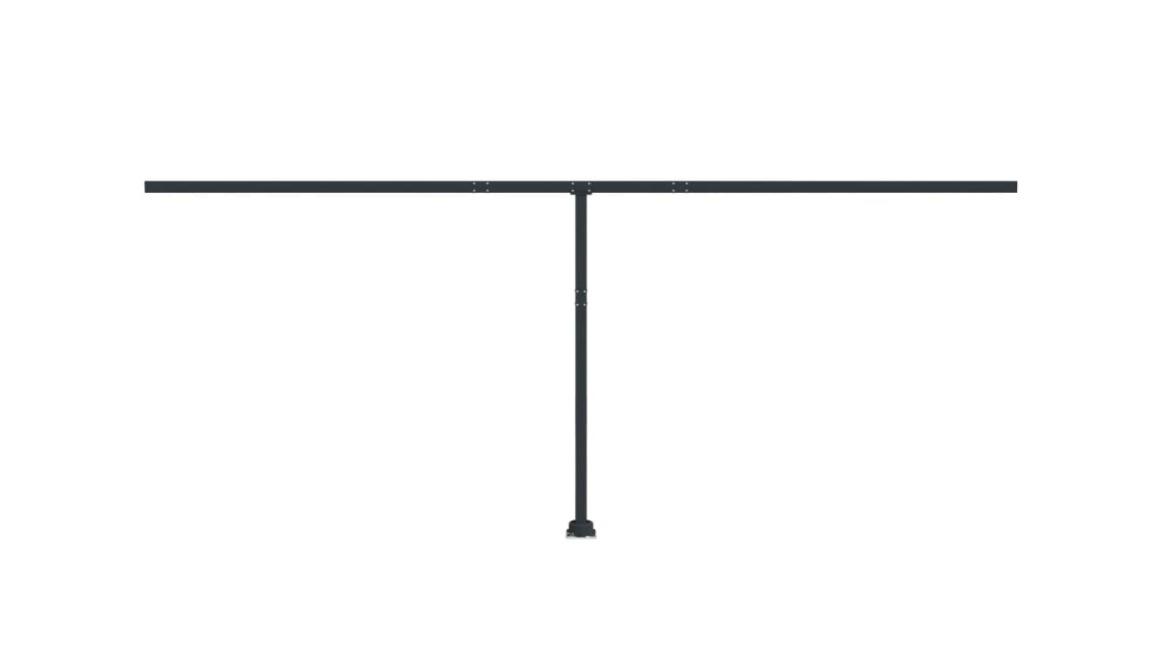vidaXL Iron Anthracite Awning Post Set - 600 x 245cm