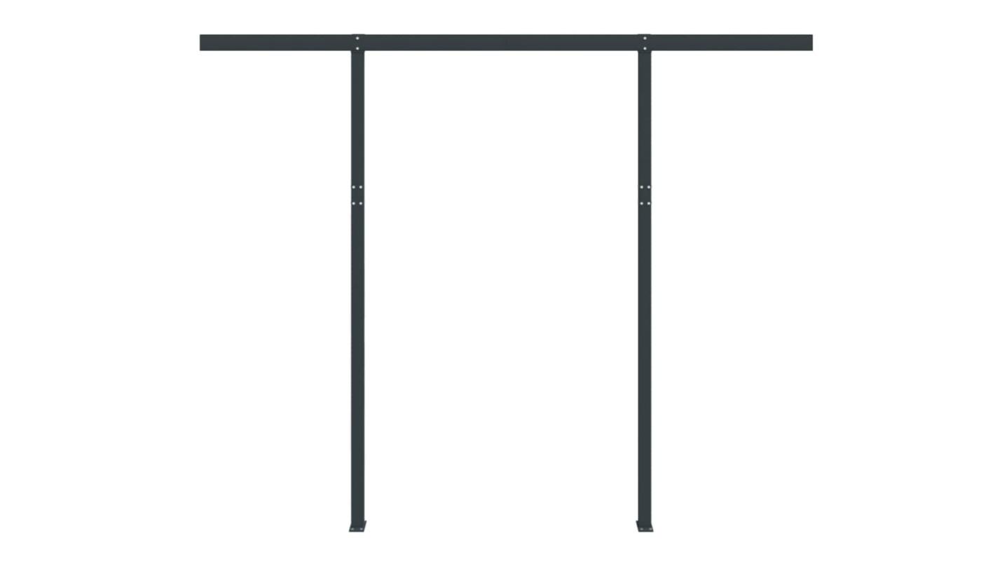 vidaXL Iron Anthracite Double Awning Post Set - 300 x 245cm