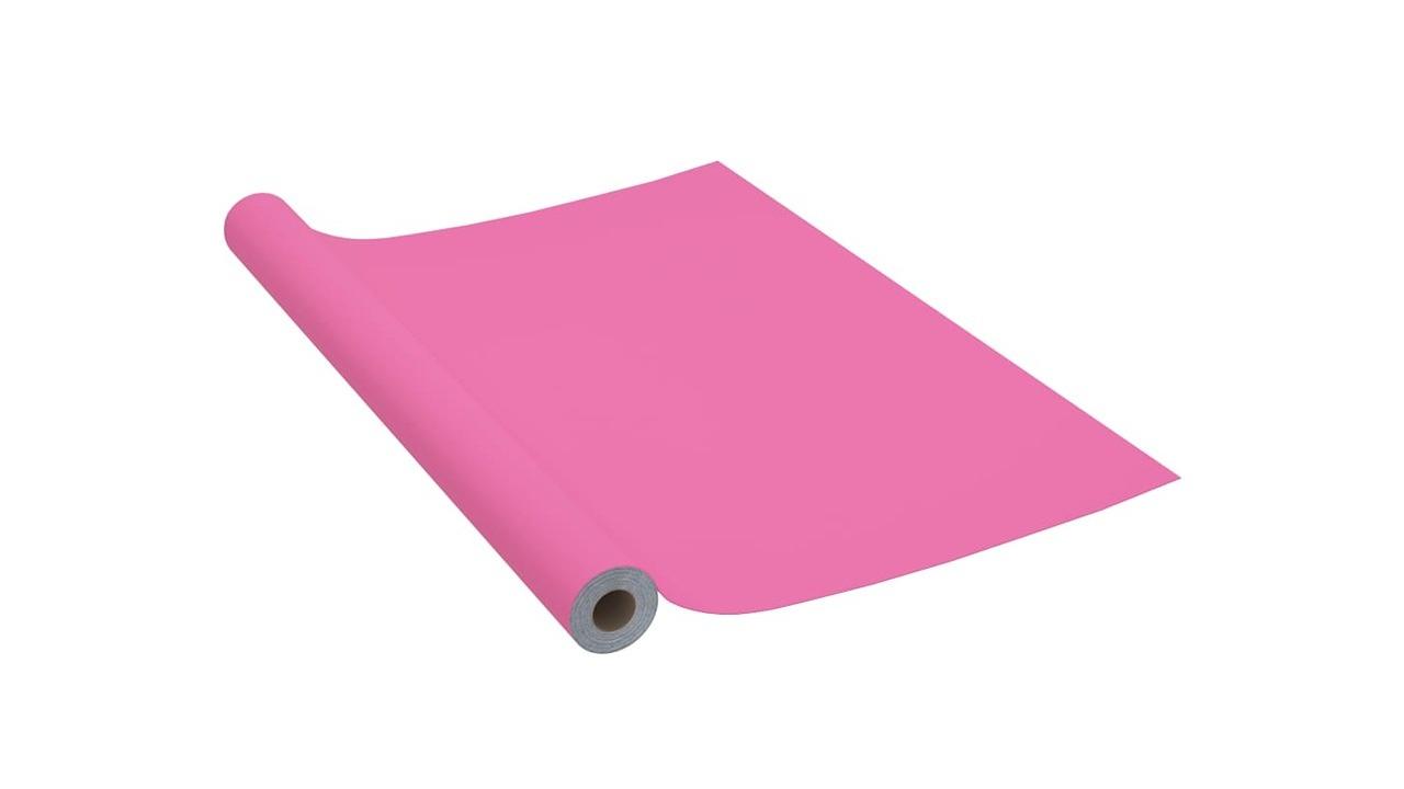 vidaXL High Gloss Pink PVC 500 x 90cm Self-Adhesive Furniture Film