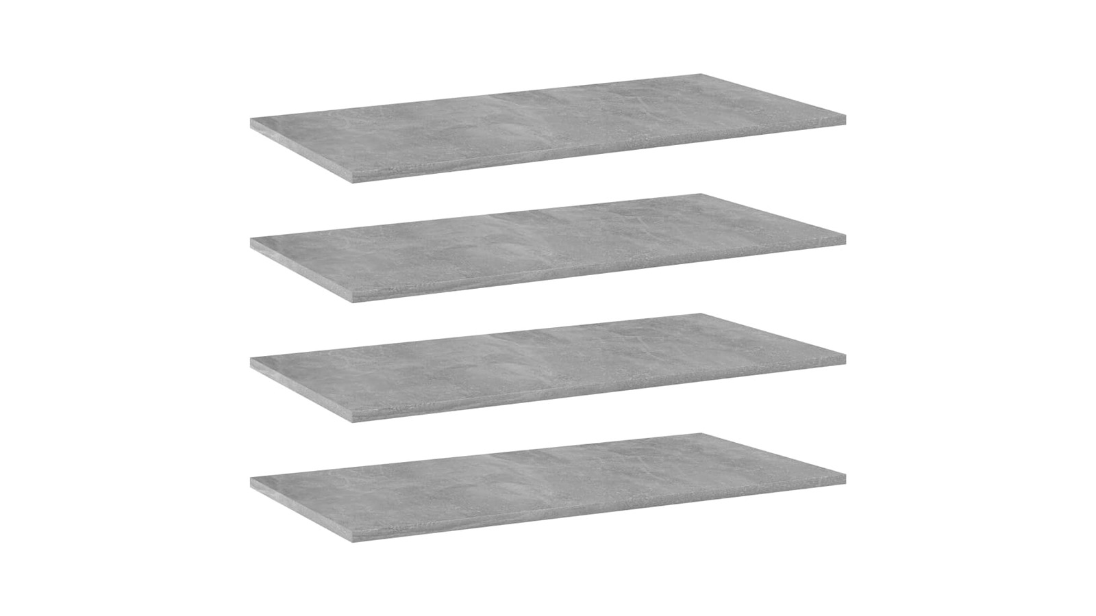 vidaXL 4 Piece Concrete Grey Engineered Wood Bookshelf Board - 80 x 40 x 1.5cm