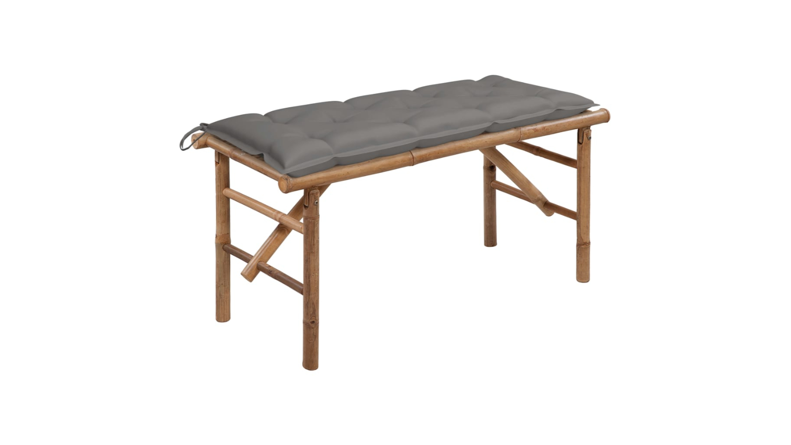 vidaXL 118cm Folding Garden Bench with Cushion