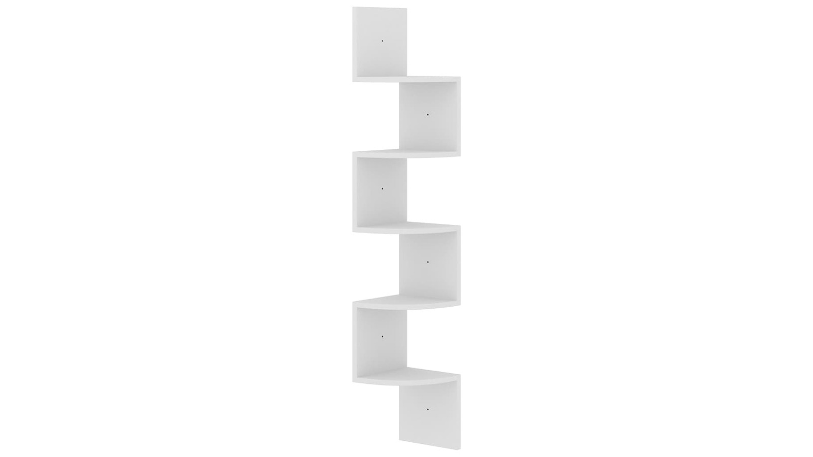 vidaXL White Engineered Wood 19 x 19 x 123cm Wall Corner Shelf