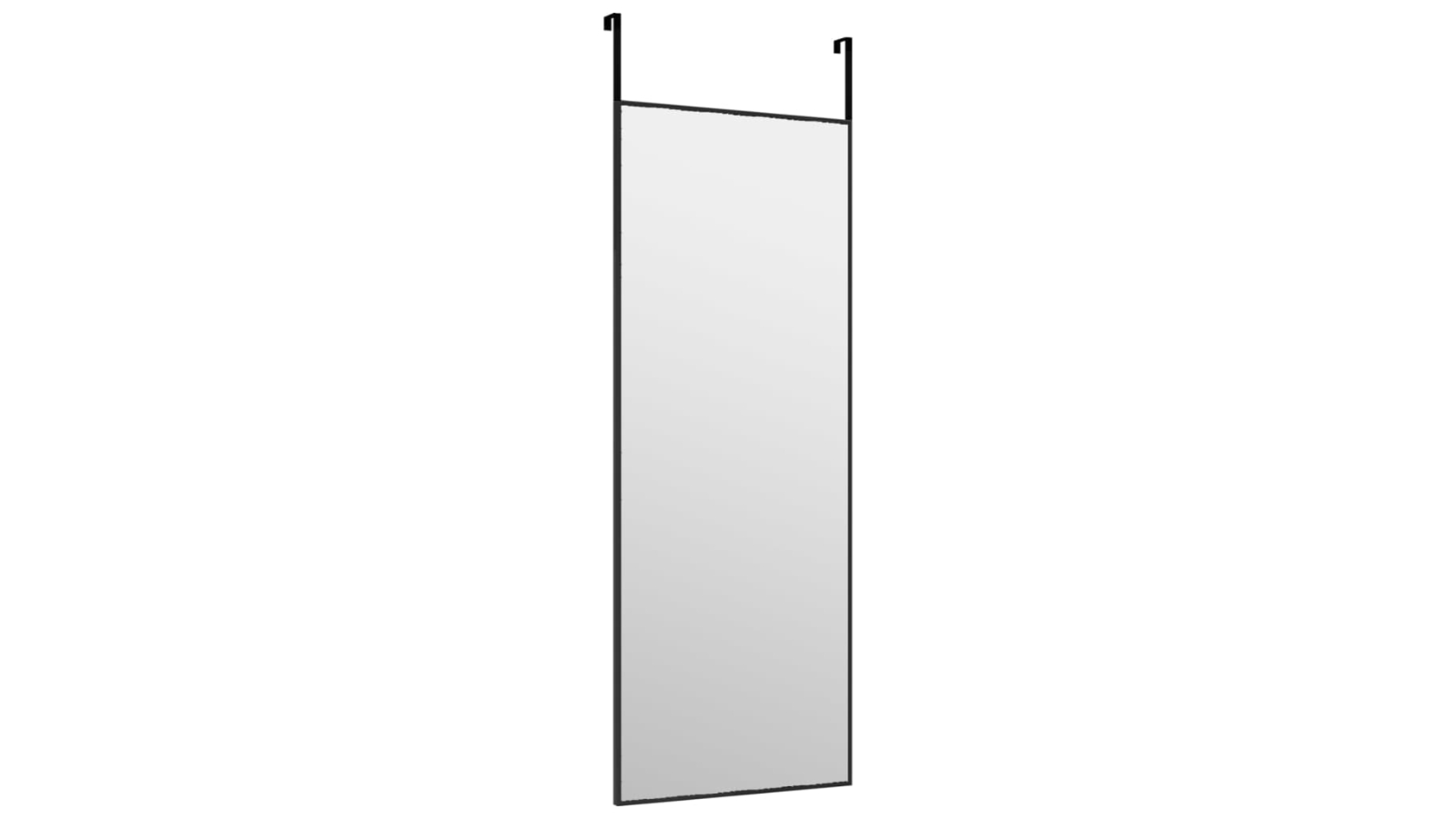 vidaXL Black Glass and Aluminium Door 30 x 80cm Mirror