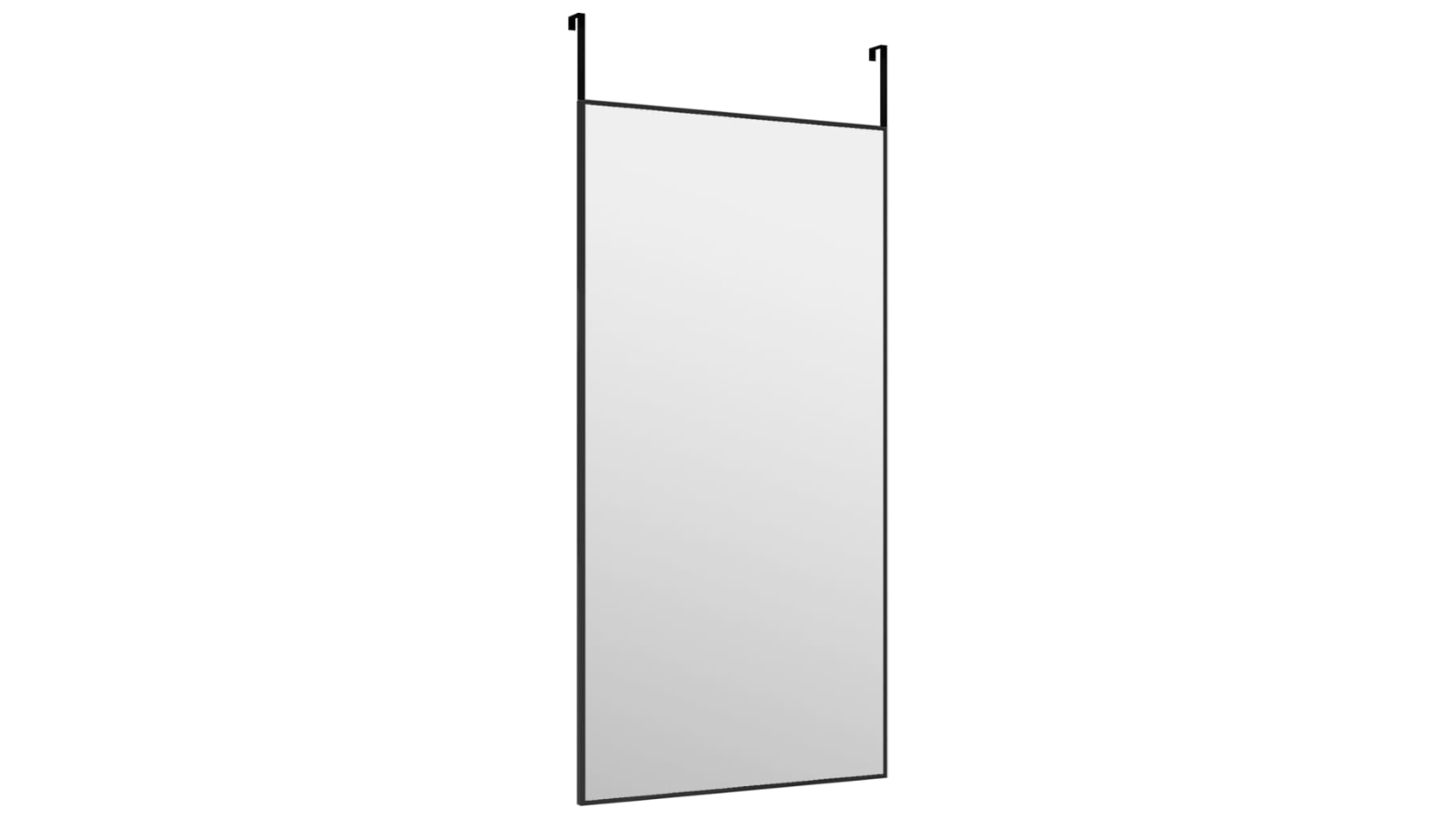 vidaXL Black Glass and Aluminium 40 x 80cm Door Mirror
