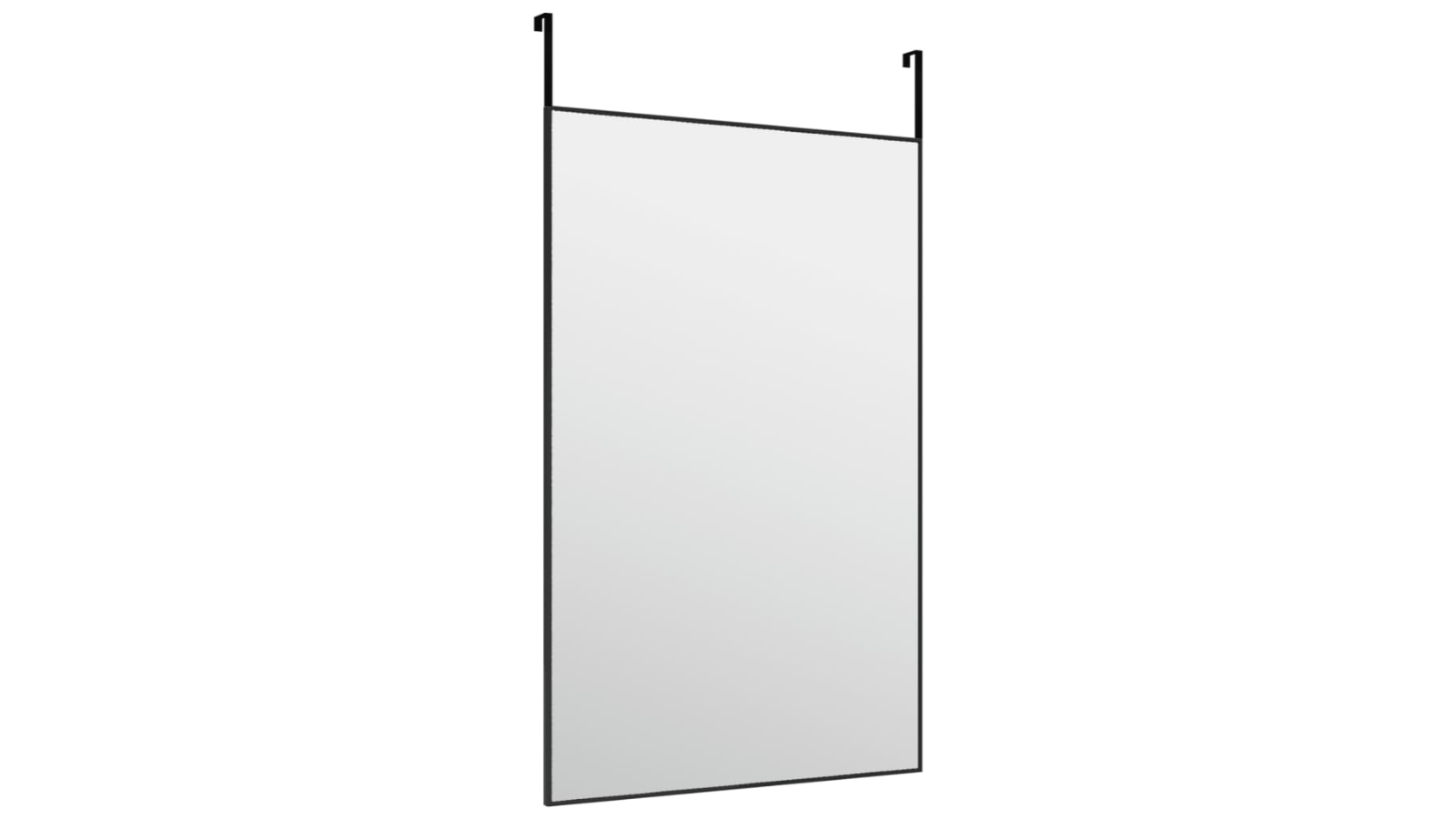 vidaXL Black Glass and Aluminium 50 x 80cm Door Mirror 