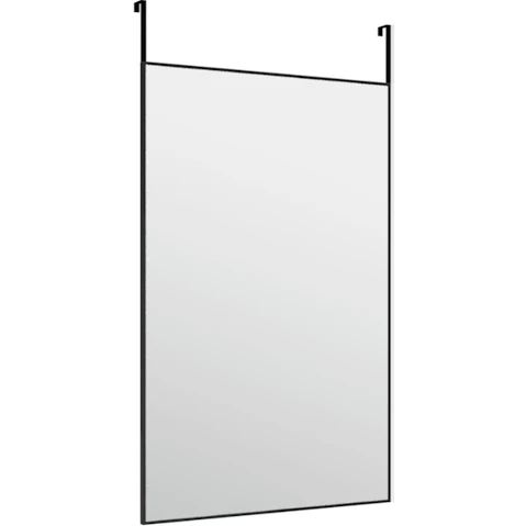 vidaXL Black Glass and Aluminium 50 x 80cm Door Mirror