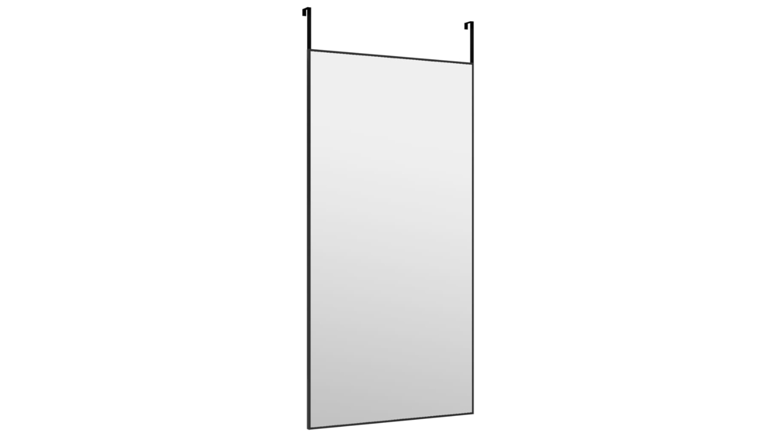 vidaXL Black Glass and Aluminium 50 x 100cm Door Mirror