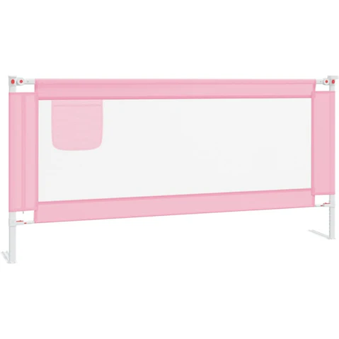 vidaXL 190 x 25cm Toddler Safety Bed Rail Fabric - Pink