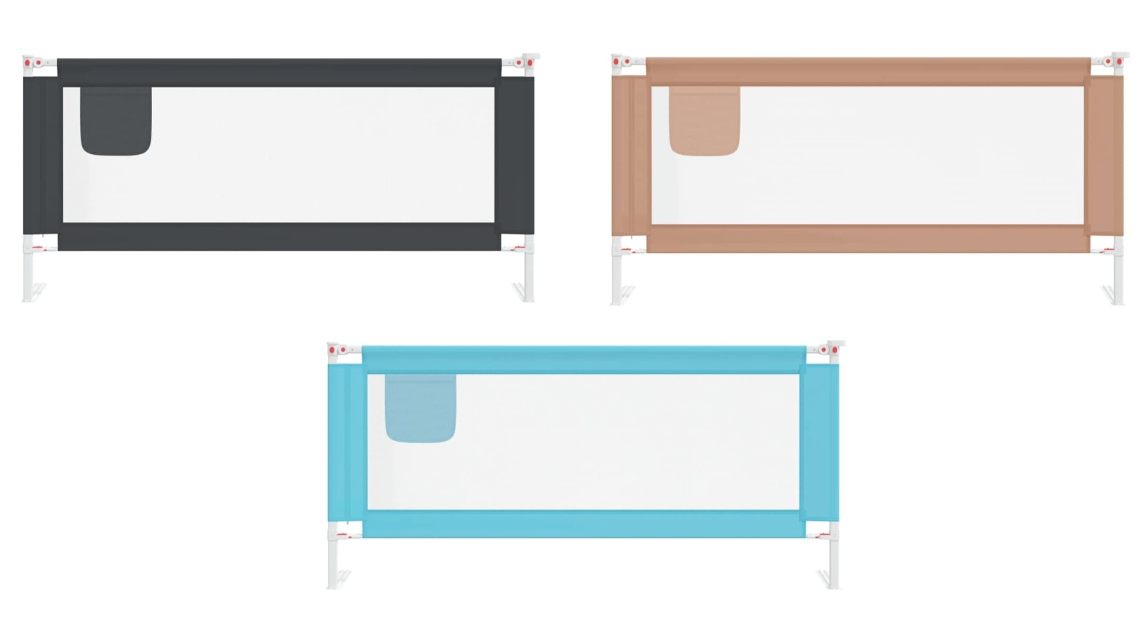 vidaXL 200 x 25cm Toddler Safety Bed Rail Fabric