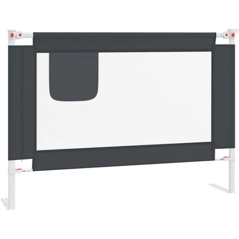 vidaXL Dark Grey Toddler Safety Bed Rail Fabric - Small