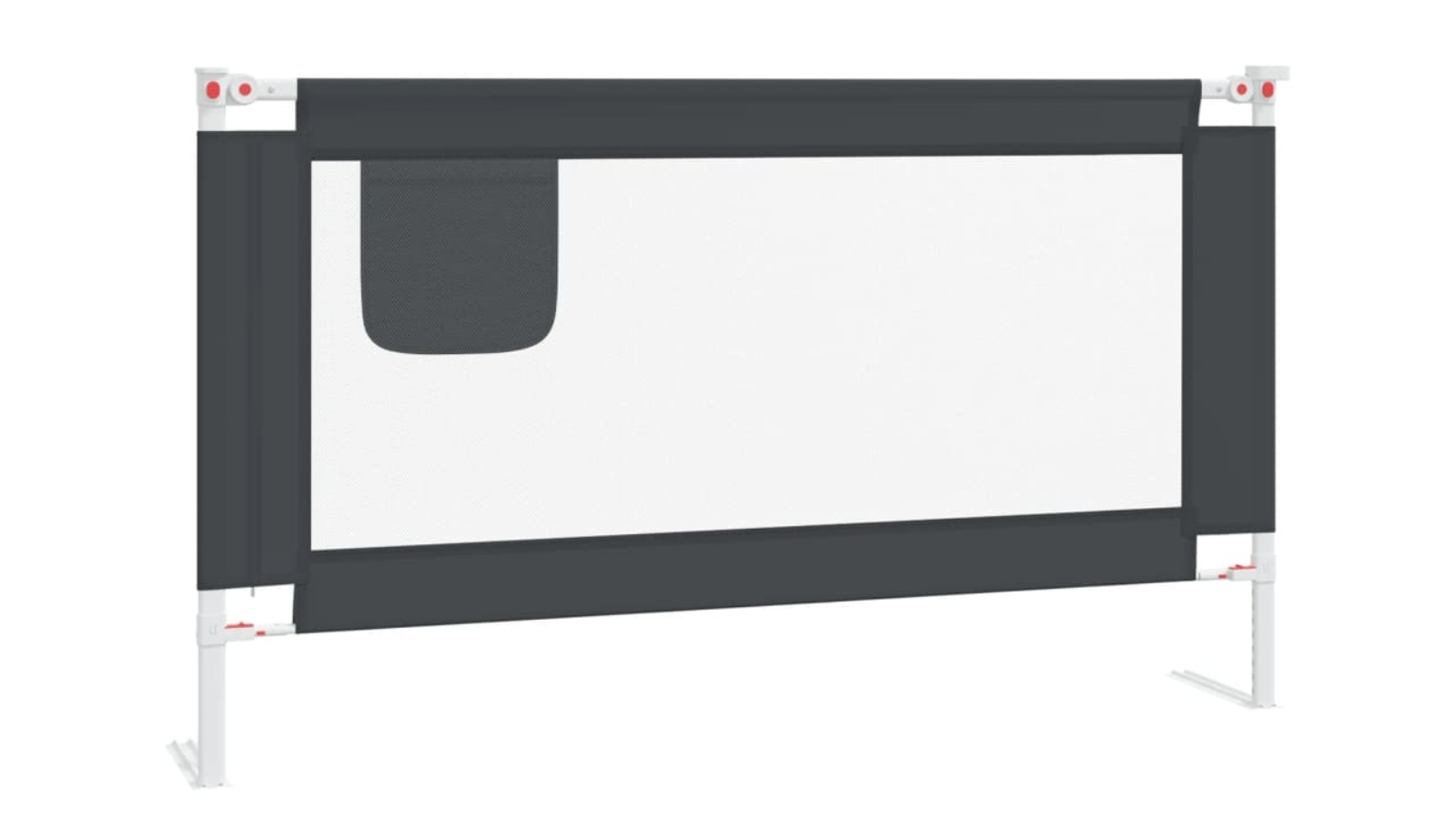 vidaXL 140 x 25cm Toddler Safety Bed Rail Fabric - Dark Grey