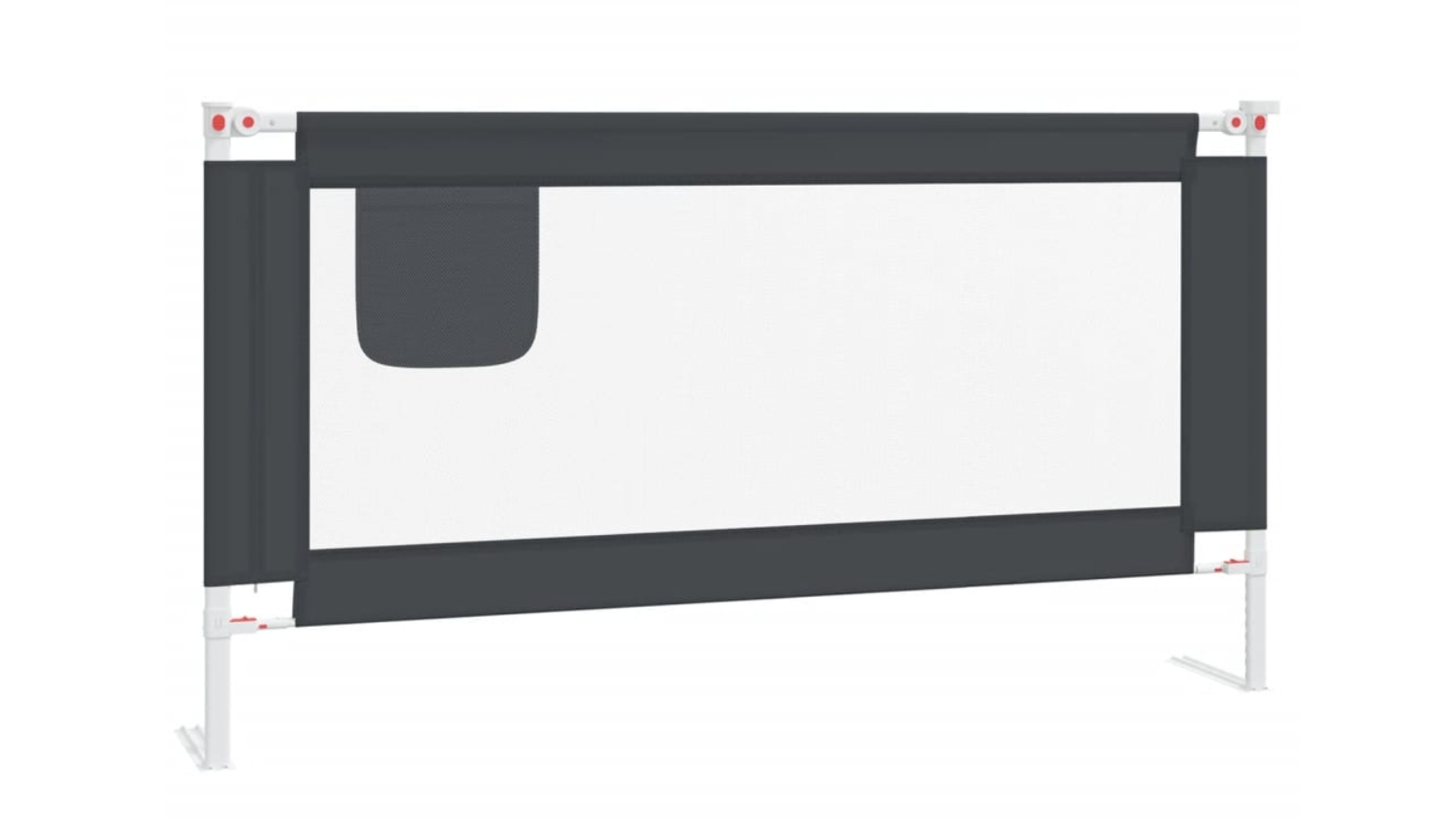 vidaXL Dark Grey Toddler Safety Bed Rail Fabric - Medium