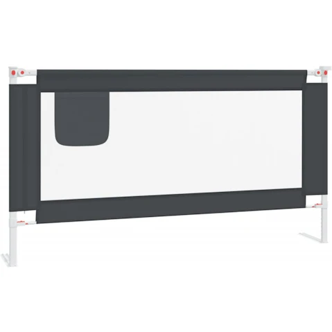 vidaXL Dark Grey Toddler Safety Bed Rail Fabric - Medium
