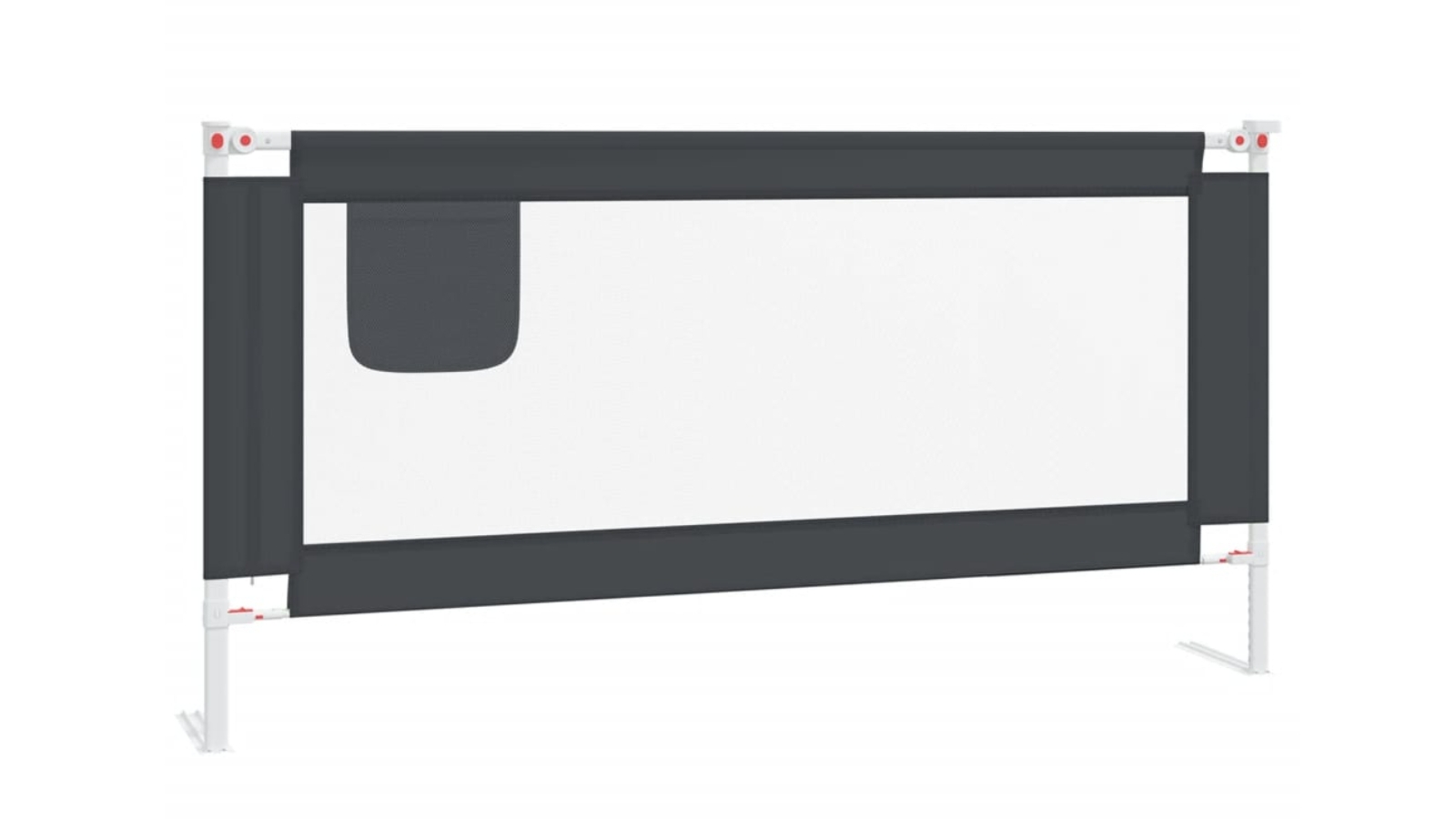 vidaXL Dark Grey Toddler Safety Bed Rail Fabric - Large