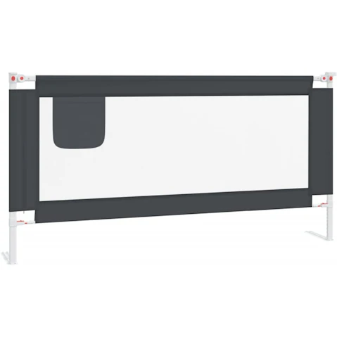 vidaXL Dark Grey Toddler Safety Bed Rail Fabric - Large