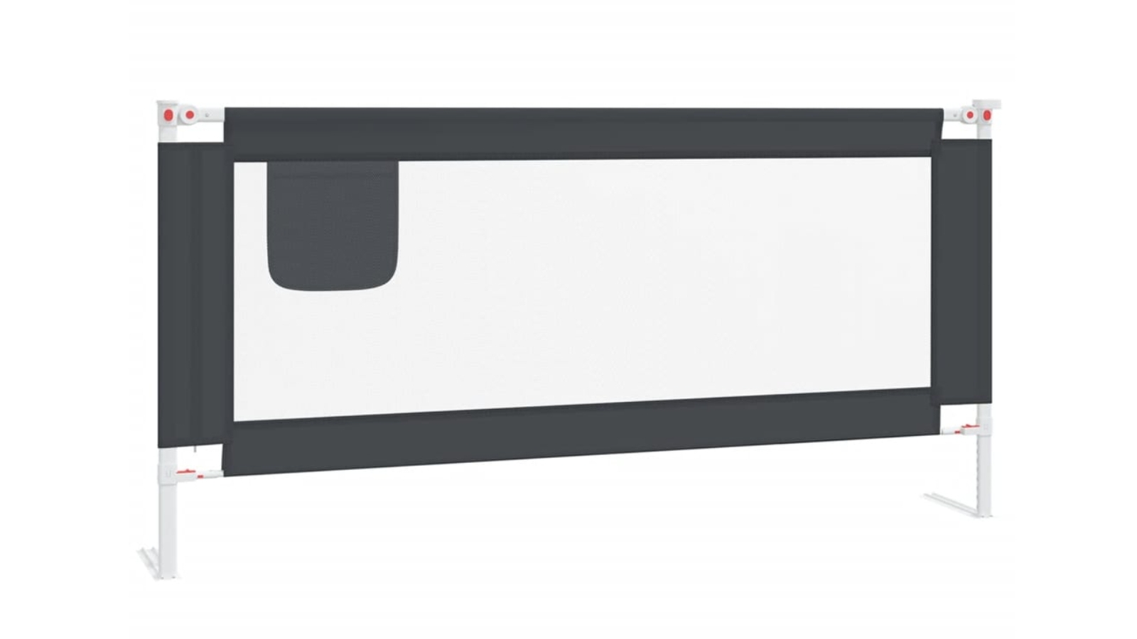 vidaXL 190 x 25cm Toddler Safety Bed Rail Fabric - Dark Grey