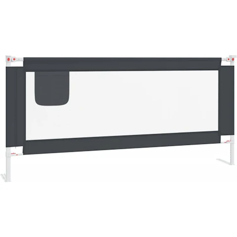 vidaXL 200 x 25cm Toddler Safety Bed Rail Fabric - Dark Grey