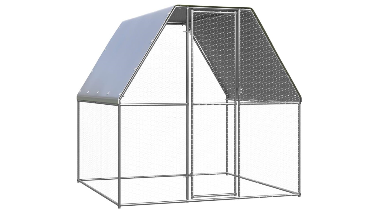 vidaXL 2x2x2m Galvanised Steel Chicken Coop