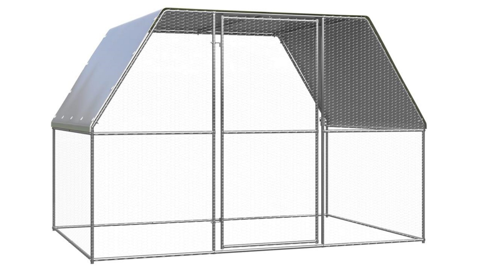 vidaXL 3x2x2m Galvanised Steel Chicken Coop