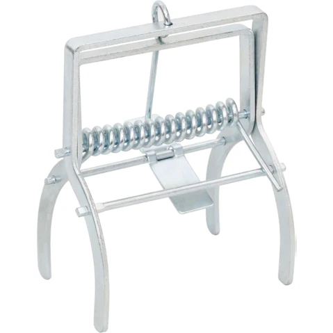 vidaXL 4 Piece Silver Galvanised Steel Mole Trap