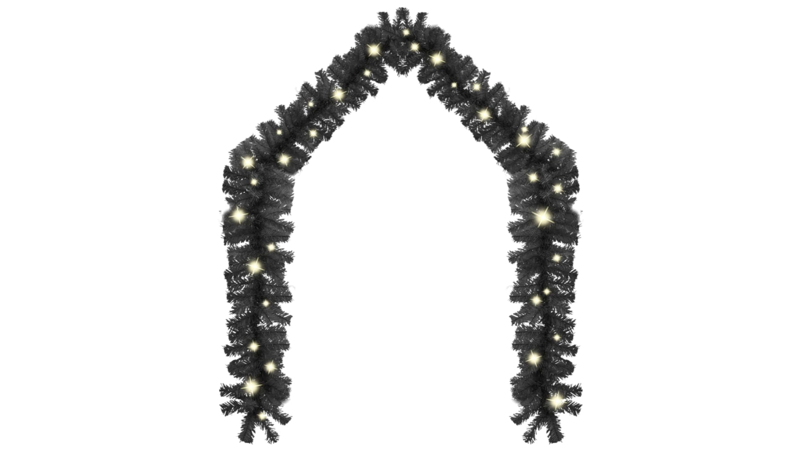 vidaXL 10metre Christmas Garland with LED Light - Black