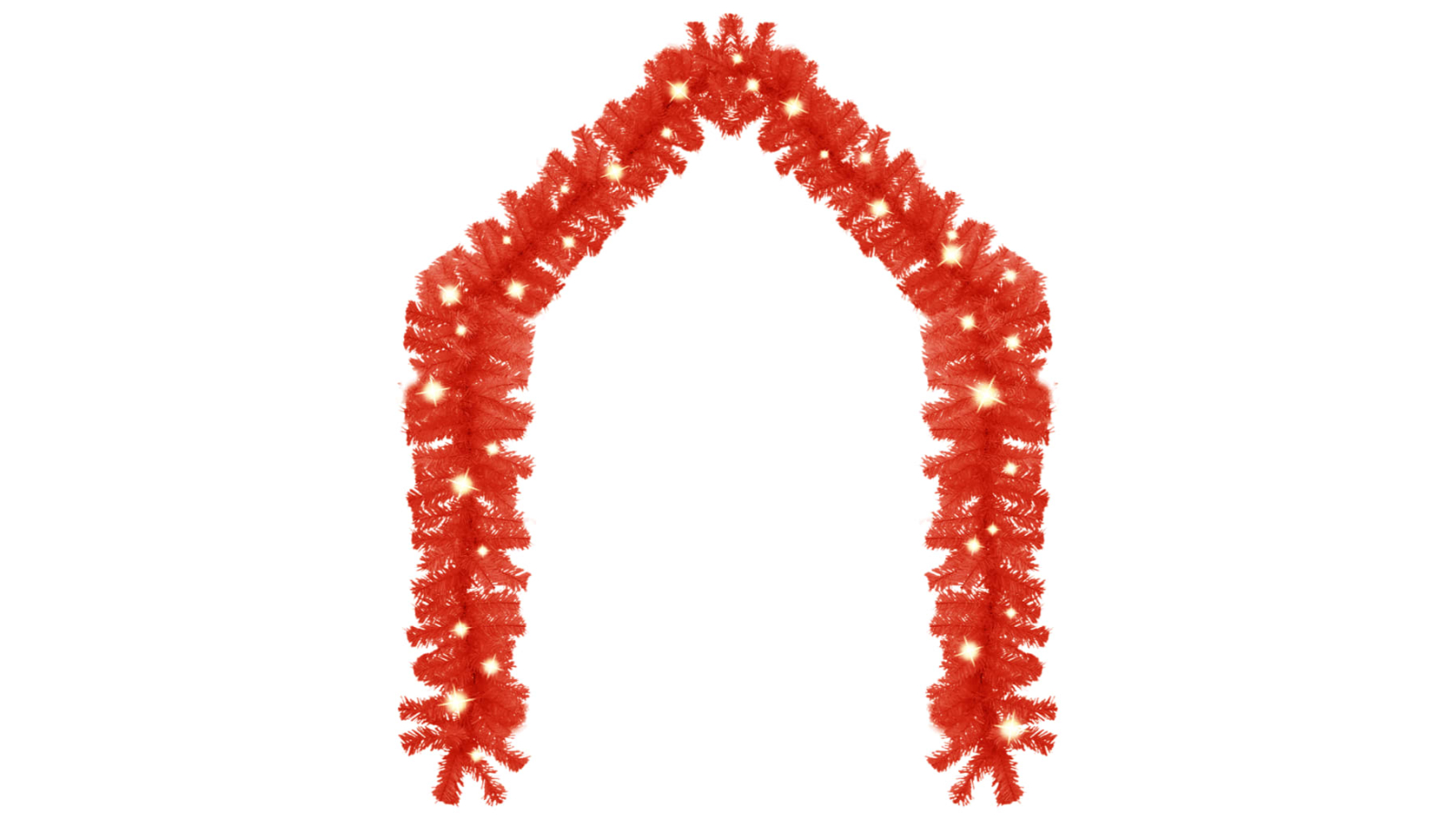 vidaXL 5metre Christmas Garland with LED Light - Red