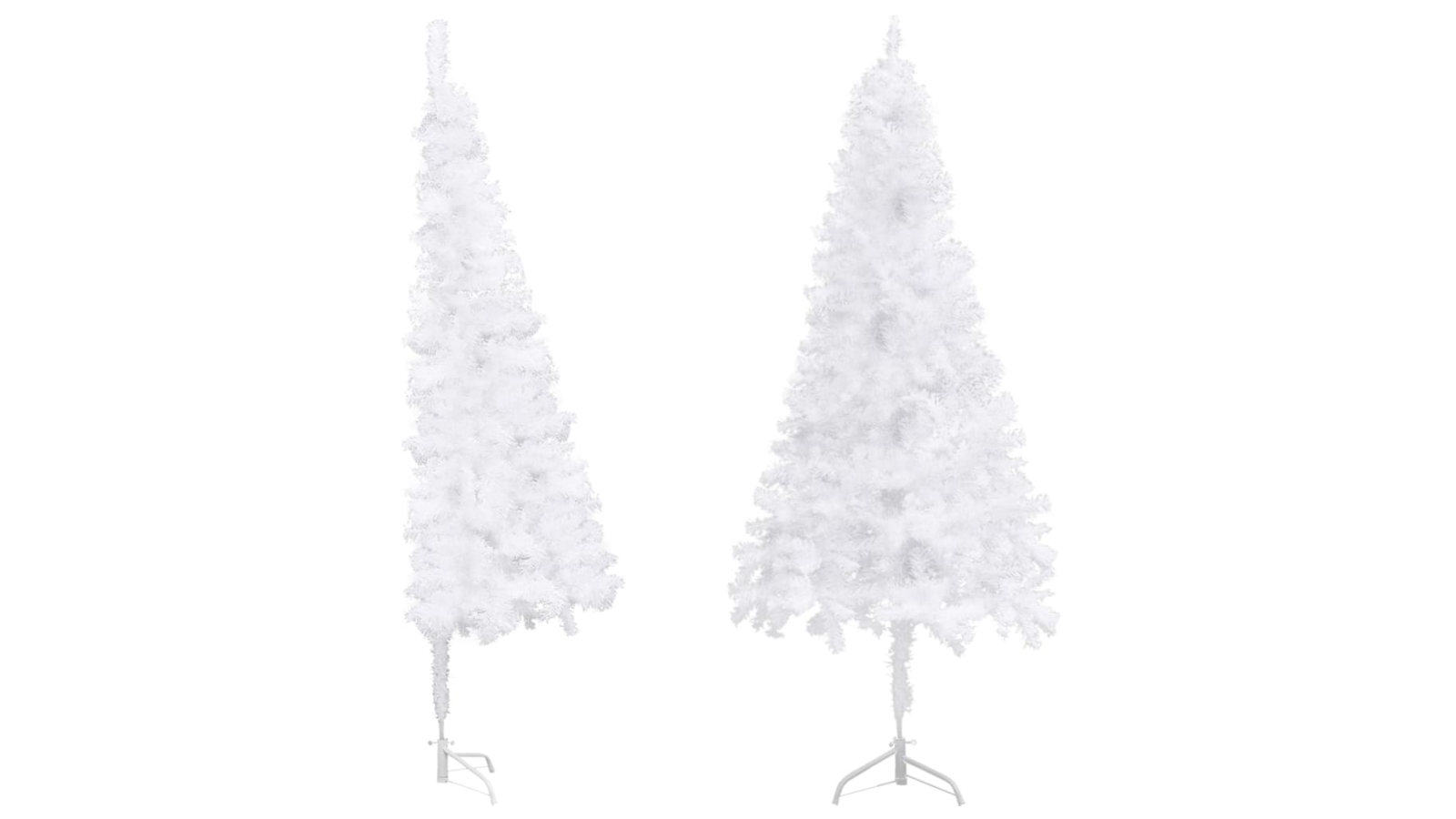vidaXL White PVC Corner Artificial Christmas Tree - 240cm