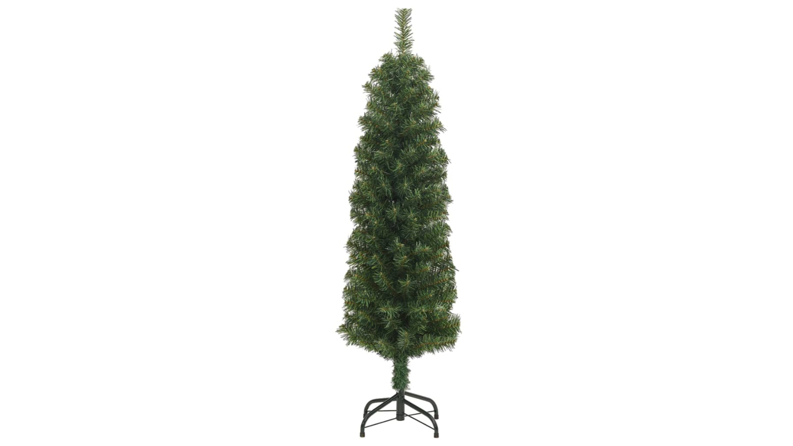 vidaXL Green PVC Slim Artificial Christmas Tree with Stand - 120cm