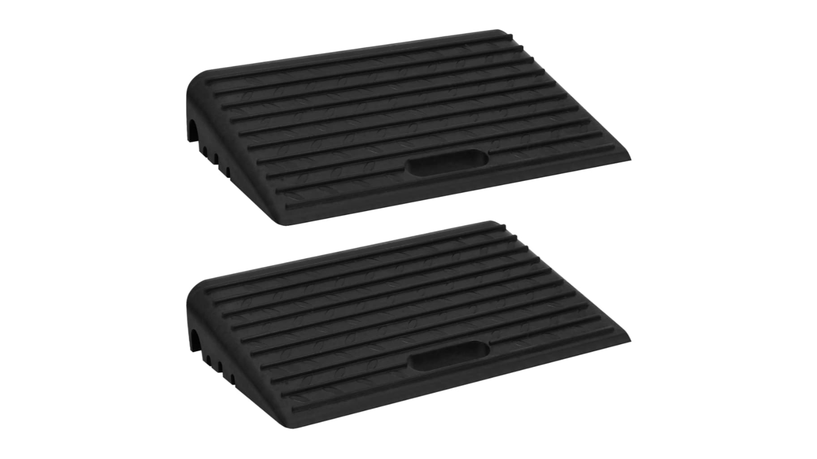 vidaXL 2 Piece Kerb Rubber Ramp - 50 x 30 x 11cm 