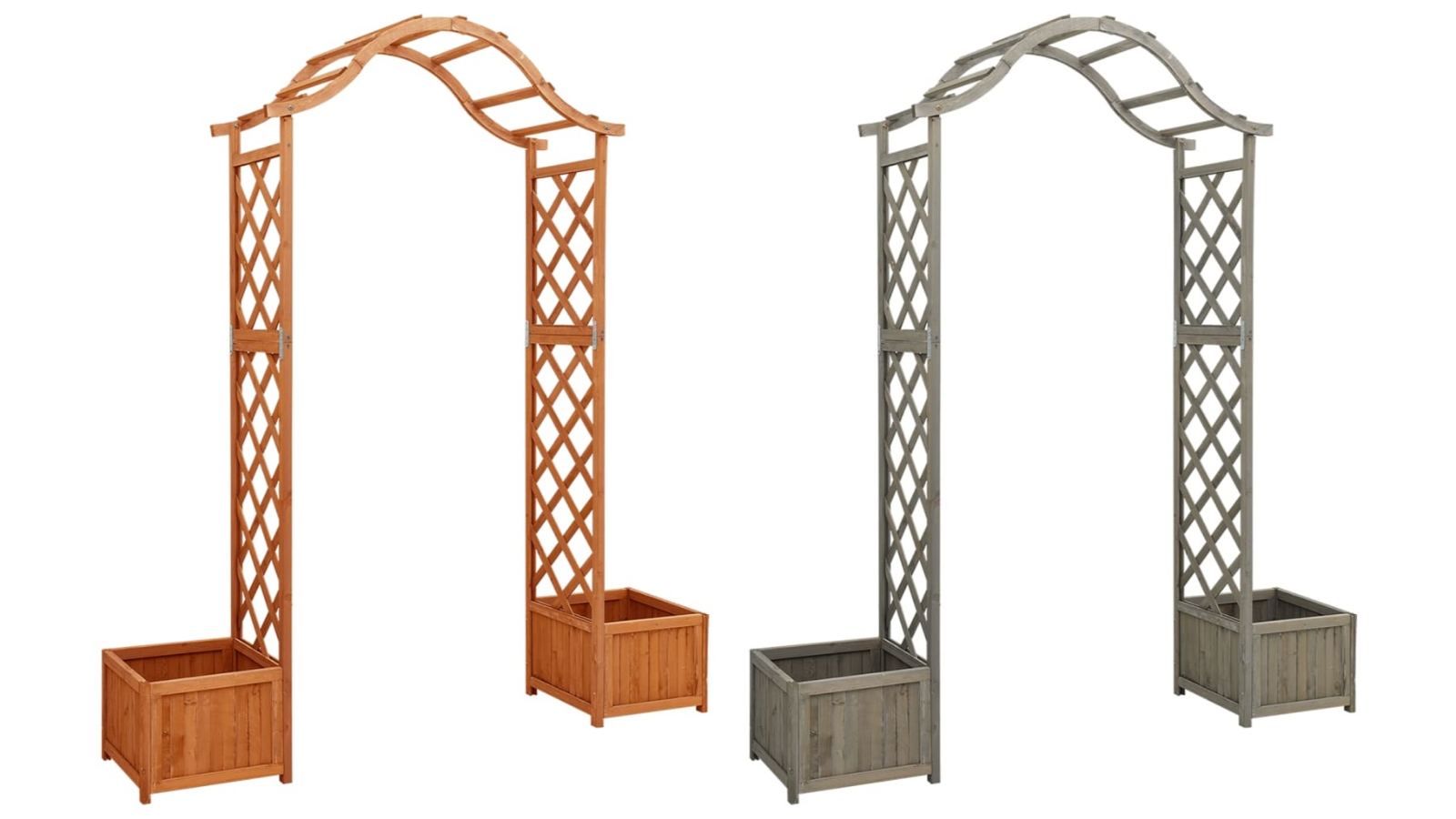 vidaXL Solid Firwood Garden Pergola with Planter