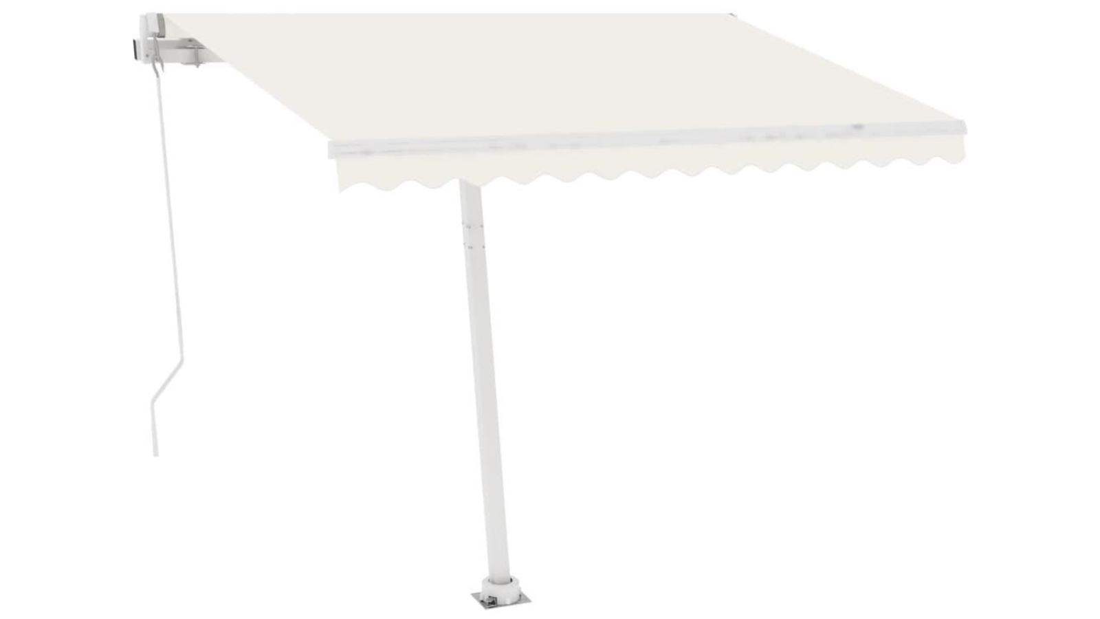 vidaXL 300 x 250cm Freestanding Manual Retractable Awning - Cream