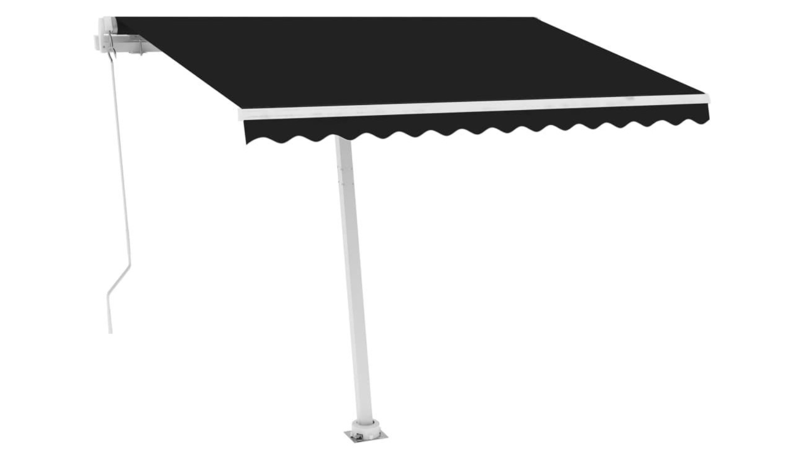 vidaXL 300 x 250cm Freestanding Manual Retractable Awning - Anthracite