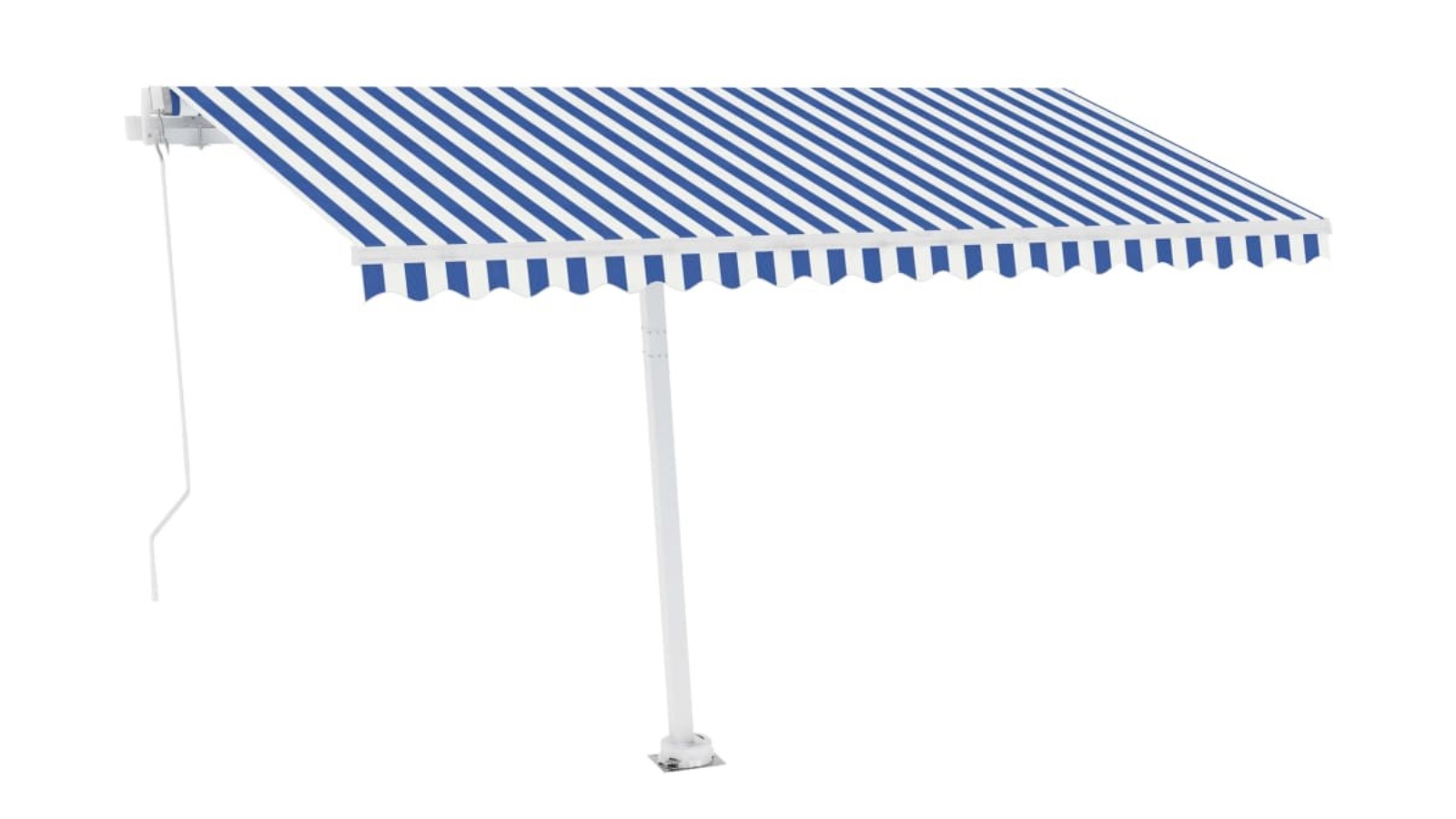 vidaXL Retractable Freestanding 400 x 300cm Manual Awning - Blue/White 