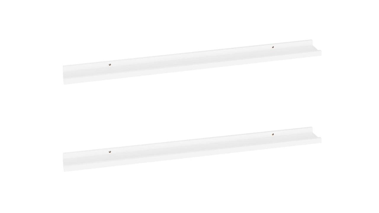 vidaXL 2 Piece 100 x 9 x 3cm Wall Shelve - White